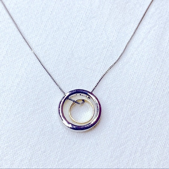 ❣️$25/3❣️ Double Circle Pendant Skinny Necklace - Picture 8 of 11